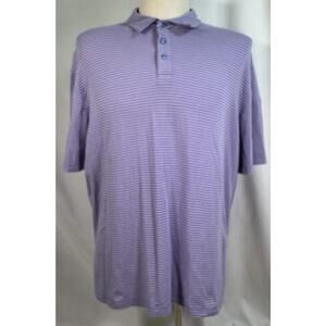 FAIRLANE Men's XXL Golf Polo Shirt Pink Blue Stripe‎ SOFT Pima Cotton